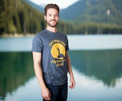 Mens Can’t Work Today My Arm Is In A Cast T-Shirt Funny Fishing Tee