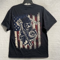 Sons of Anarchy Shirt Mens Large Black Crew Neck Short Sleeve Graphic Pullover