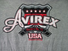 Avirex Factory No. 75 Genuine Article Men’s Gray Tee Shirt New with Tags