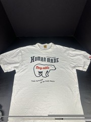 Human Made Graphic T-Shirt #7 Polar Bear Print In White Sz Large