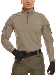 Men’s Outdoor Training Shirts Camping Hiking T-Shirt 1/4 Zip Long Sleeve Work US