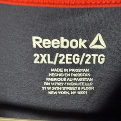 Reebok Mens T Shirt 2XL Blue AOP Graphic Tee Short Sleeve Skater Sports Classic