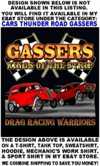 Old School Thunder Road Speed Demon Devil Speed Shop Gasser Race Car Work Shirt