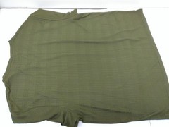 Stacy Adams Shirt Mens 2XL Olive Green V-Neck Textured Knit Short Sleeve Casual