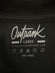 Outrank Shirt Mens Large Black Dues Paid Graphic Tee Streetwear Money Design