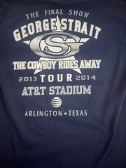 George Strait “The Cowboy Rides Away Final Show” T-Shirt Medium Arlington 2014