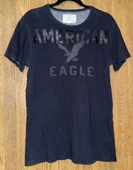 LOT OF 3 AMERICAN EAGLE MENS T-SHIRTS, 1 V-NECK/ 1 CREW NECK/ 1 POLO SIZE MEDIUM