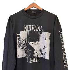 Nirvana BLEACH VTG Kurt Cobain Sub Pop Long Sleeve Grunge Band XL Shirt REPRINT