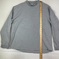 Nike Shirt Men’s Large Cowl Neck Gray Long Sleeve Logo