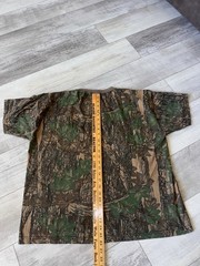 Vintage Ace Sportswear Trebark Camo Shirt XXL Tree Leaf Camouflage Made In USA