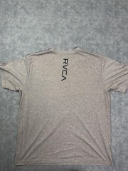RVCA Shirt Mens L Gray Sport Tee Logo Graphic Tee Tagless VA Training Athletic