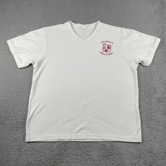 Vintage Santa Fe New Mexico Fiesta Council Embroidered Shirt White XL Ribbed Tee