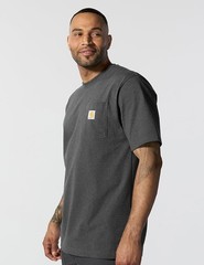 Men’s Heavyweight Pocket T-Shirt Loose Fit Workwear Cotton Short Sleeve Tee