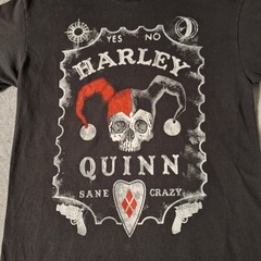 DC Batman Joker Harley Quinn Black Clown Tee Shirt Size Medium Cotton