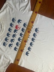 Vintage Republican Political Elephant George T Shirt (Size XL) Single Stitch