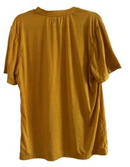 Gaiam Golden Yellow Crew Neck S/S T-Shirt Top Mens Large Athletic Casual Wear