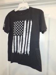 USA Flag Rothco Black Short Sleeve Cotton T-Shirt (Sz: Small)