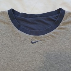 Vintage Nike Reversible Long Sleeve Shirt Mens Large Gray And Blue Heavyweight