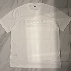 Lacoste Men’s Logo T-Shirt White Black Classic Fit New