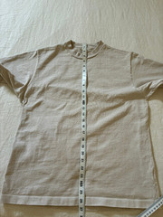 Lady White Co Shirt Mens Medium Oatmeal Rugby Tee Crew Neck Made in USA