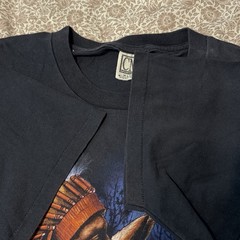 Vintage 1993 3D Emblem Nature Graphic Tee Native American Chief navy size XL