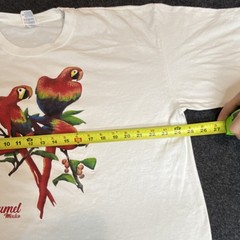 Yazbek White Cozumel Mexico Parrot Graphic Men’s Cotton Crew Neck T-Shirt 2XL