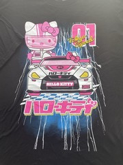 Hello Kitty – Adult 3XL Tokyo Speed #01 Japan Car Racing Black T-Shirt