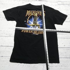 7.62 Design Shirt Mens Medium Black US Marines Power & Glory Sword Graphic Tee