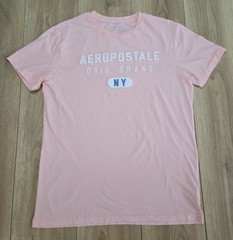 Aeropostale Appliqué Logo T-Shirt Mens Sz Medium, Pink, Soft Feel, Lightweight