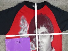 Vintage Scarface Clothing Co Tony Montana T Shirt Red Black Cigar Airbrush XL