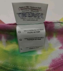 New Tie Dye Men’s T-Shirt Yellow Pink Adult Large Multicolor Summer Spider