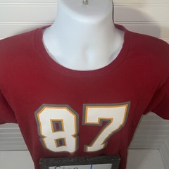 Rob Gronkowski #87 Tampa Bay Shirt Men Large Red Double Sided RN#90836 Bucs