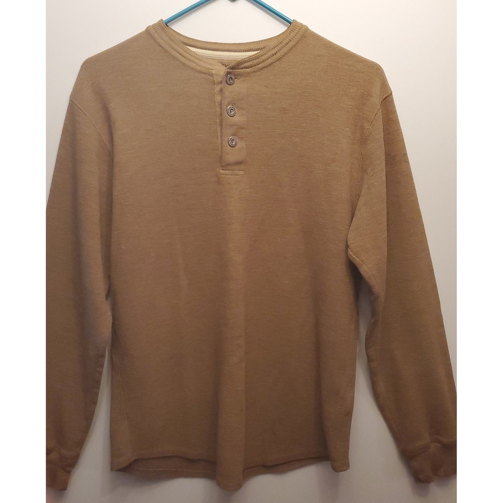 Faded Glory Long Sleeve Henley Shirt Mens Size Small 34/36