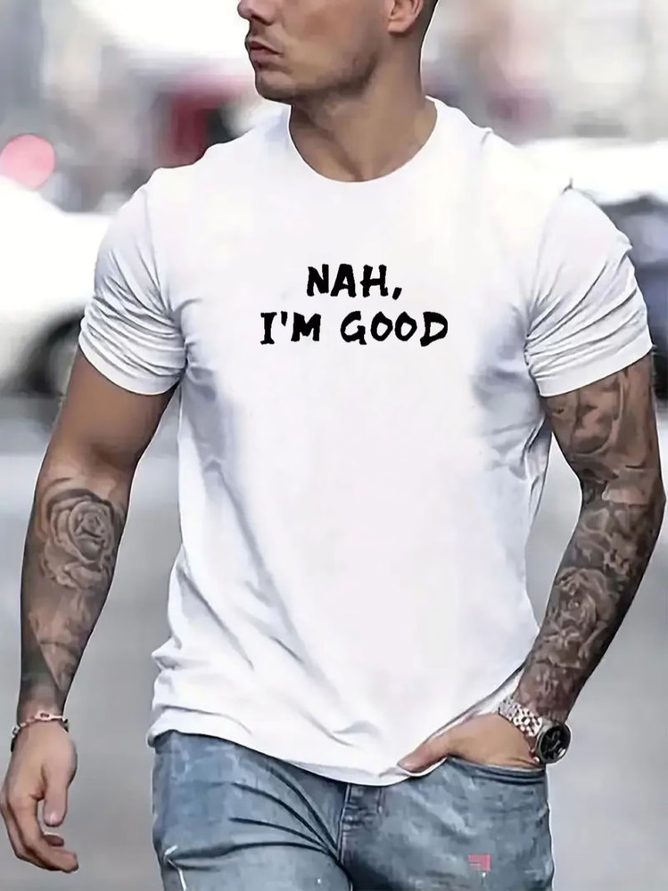 Men Casual Short Sleeve Tee 1 Pcs 100% Heavy Cotton – Comfortable Crew Neck