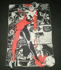 Harley Quinn DC Comics Delta Pro Weight Black Graphic T-Shirt Men’s Sz Large