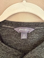 Eddie Bauer Men’s XL Regular Gray Heathered Knit Long Sleeve Henley T-Shirt