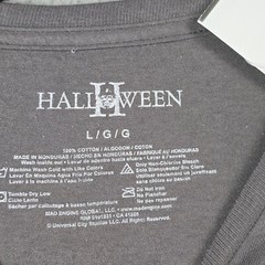 HALLOWEEN 2 MICHAEL MEYERS SHIRT LARGE GRAY ORANGE MOVIE CASUAL HORROR NWT