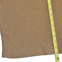 St. John’s Bay Men’s 3XLT Waffle Knit Henley Shirt Long Sleeve Mustard Gold NWT