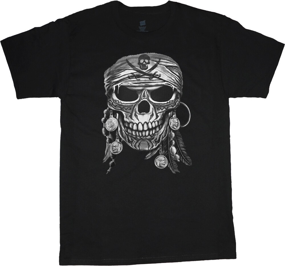 Mens Graphic Tee Pirate Skull T-shirt Clothing Apparel Accessories