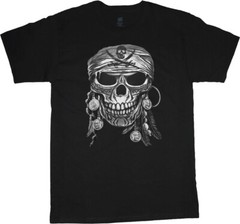 Mens Graphic Tee Pirate Skull T-shirt Clothing Apparel Accessories
