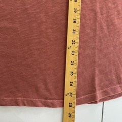 Marine Layer Tee Mens Size M Vintage Heavy Slub Pocket Rust Red Short Sleeve