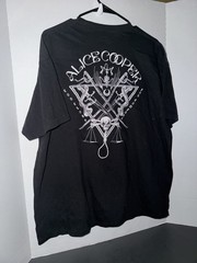 Alice Cooper Men’s Black Graphic Logo Crew Neck Short Sleeve Tee Trial XXL