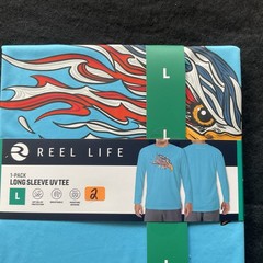 Reel Life Mens Jax Beach Long Sleeve UV T-Shirt Size L “YOU CHOOSE”