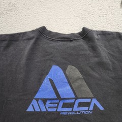 Vintage Mecca Shirt Mens XL Black Spell Out Logo Long Sleeve Hip Hop 90s Read