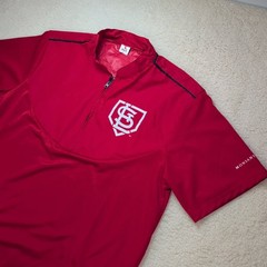 St. Louis Cardinals Men’s Baseball Shirt XL Red Quarter Zip MLB Team Logo