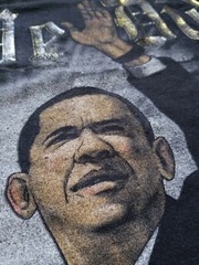 Vintage 2008 President Barack Obama Art Rap T Shirt Michelle 2XL Black Y2K Vote