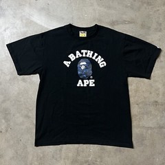Vintage A Bathing Ape BAPE Japan Purple Camo College Arc Logo T-Shirt XL