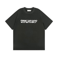 Essentials Fear Of God Wavy Lettering Tee Black