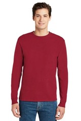 Hanes XL 5586 Unisex Long Sleeve T Shirt Stylish Authentic Deep Red 100% Cotton