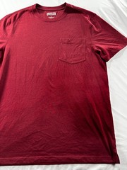 Duluth Trading Co Longtail T-Shirt Mens Sz Large Short Sleeve Red Pocket Tee
